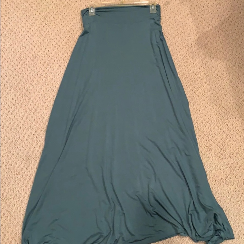 Turquoise maxi skirt